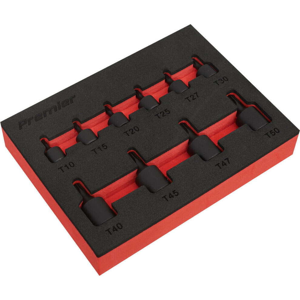10 Piece Low Profile Impact Socket Bit Set - 1/4" & 3/8" Square Drive - TRX-Star