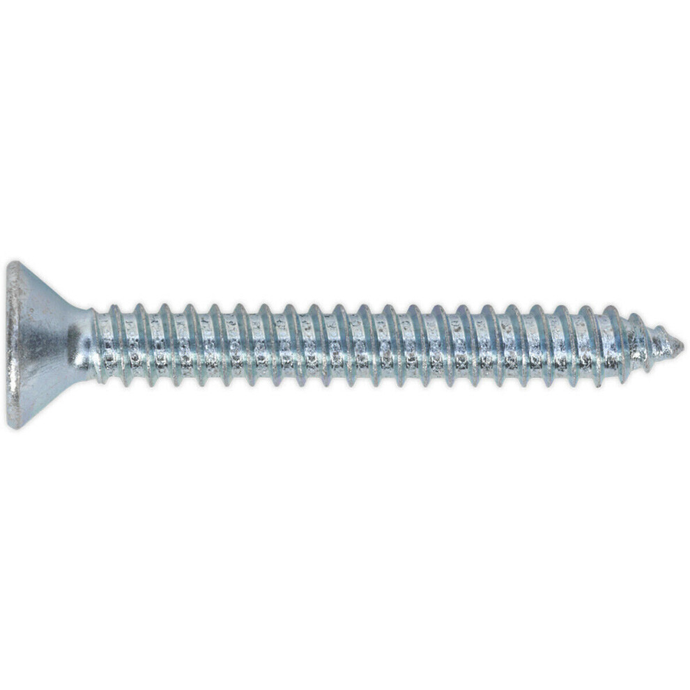 100 PACK 6.3 x 51mm Self Tapping Countersunk Screw - Pozi Head - Fixings Screw