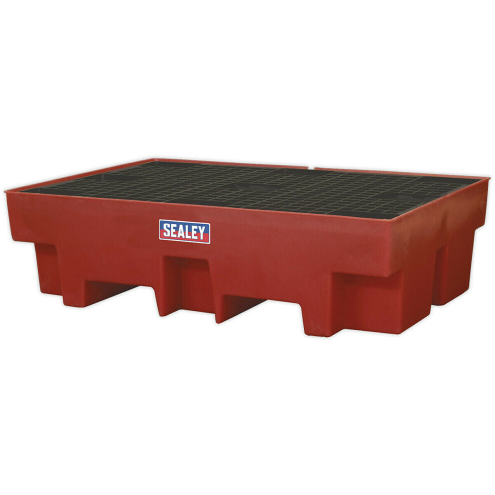 Loops Polyethylene Barrel Bund - 1220 X 820 X 330Mm - Holds 2 X 205L Drums - 240L Tray
