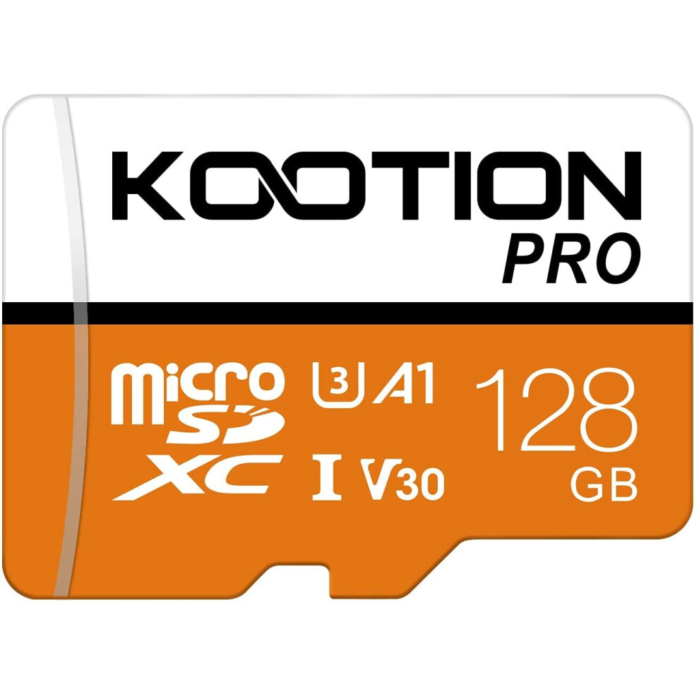 KOOTION Micro SD Card 128GB TF Card UHS-I U3 Speed up to 85m/s,Memory Card Micro SDXC,U3,A1,V30