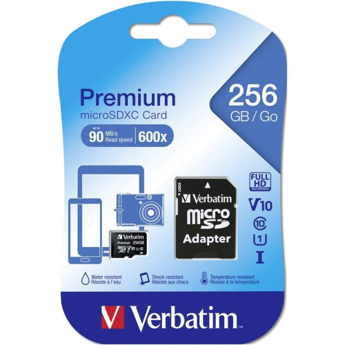Verbatim Micro SDXC VERBATIM Premium 256GB - Klasse 10 2