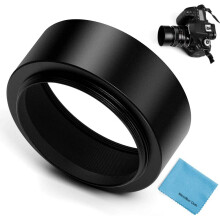 Fotover 58mm Metal Standard Screw-in Standard Lens Hood with Centre Pinch Lens Cap for Canon Nikon Sony Pentax Olympus Fuji Sumsung Leica Camera