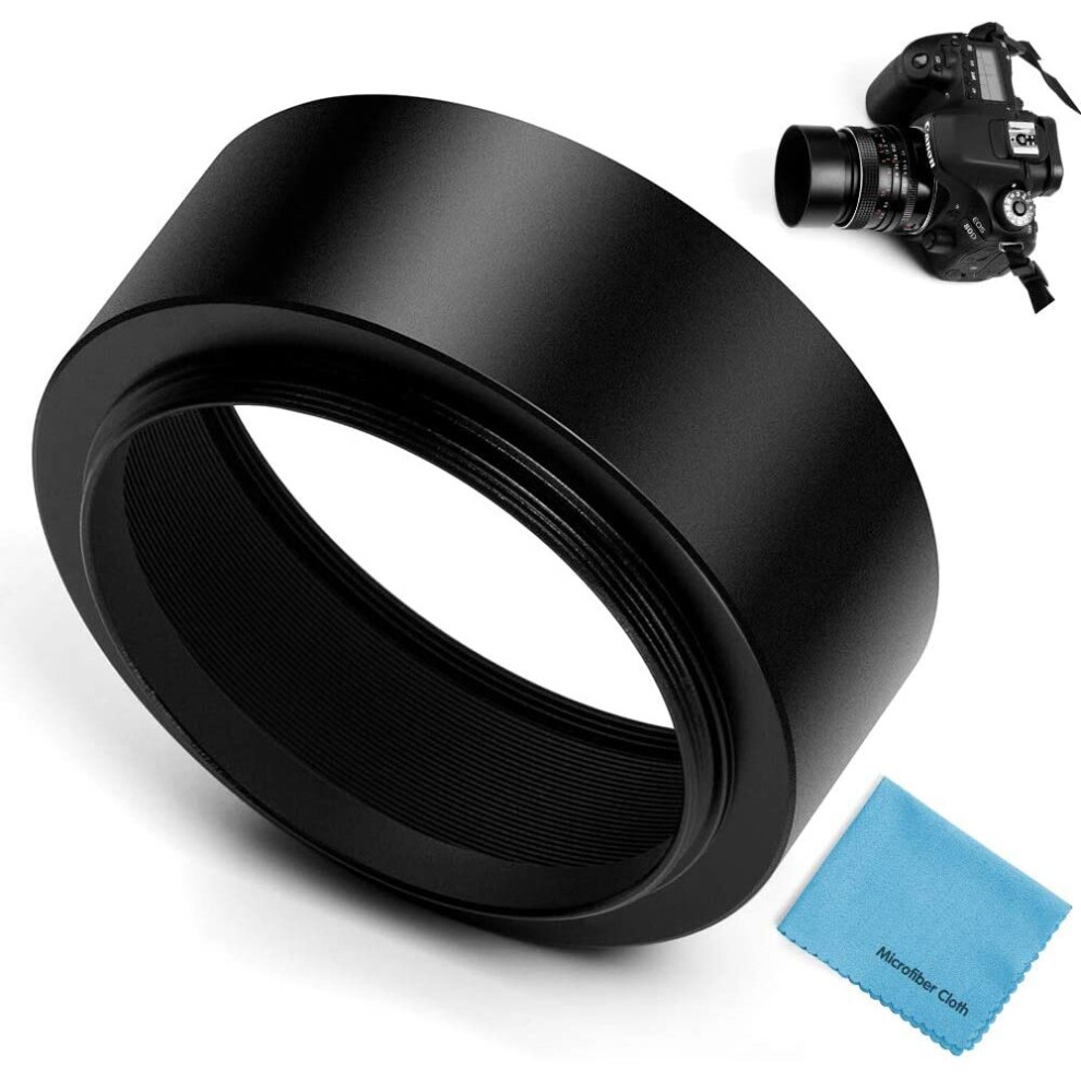 Fotover 58Mm Metal Standard Screw-In Standard Lens Hood With Centre Pinch Lens Cap For Canon Nikon Sony Pentax Olympus Fuji Sumsung Leica Camera 709016485619