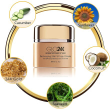 Crème de Nuit GLO24K avec Or 24k, Rétinol, Vitamines et Acide Hyaluronique