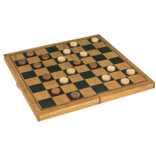 Draughts Game Draughts 29 X 29 Cm Wood Brown