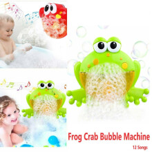 Frog Bubble Machine 12 Songs Musical Bubble Maker Children Bath Shower Toy