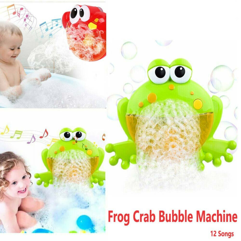 Frog Bubble Machine 12 Songs Musical Bubble Maker Children Bath Shower Toy