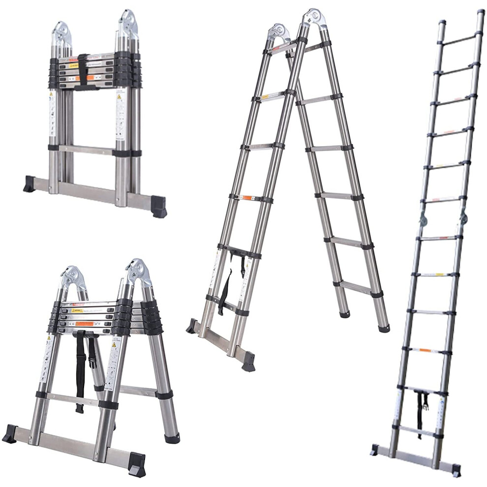 3.8M Multi-Purpose Telescopic Ladder EN131 Standarded