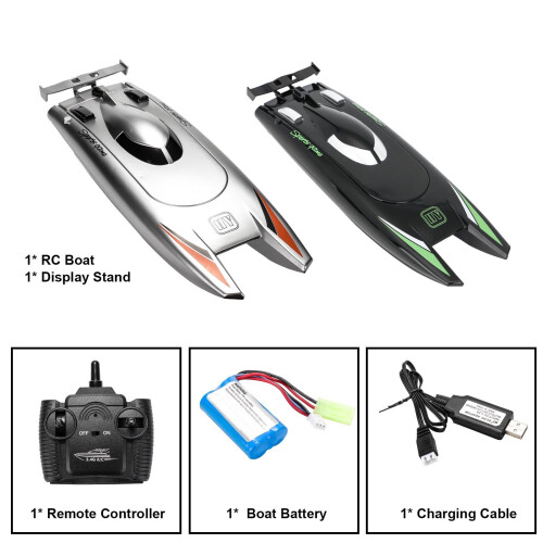 2.4G RC Boats 25KM/H High Speed Racing Boat 2CH Dual Motor Remote Control  ABS on OnBuy