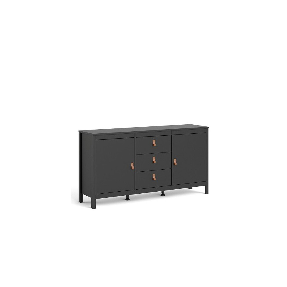Barcelona Sideboard 2 doors + 3 drawers in Matt Black