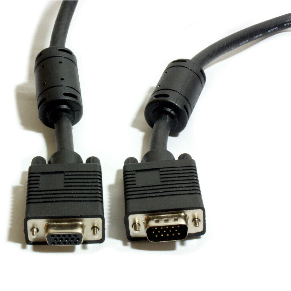 15m Male To Female Extension VGA SVGA Cable PC Monitor