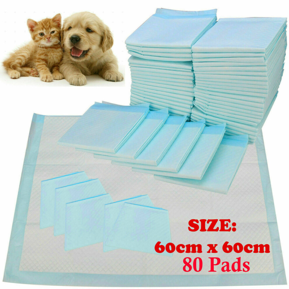 (80 Pack) Heavy Duty Dog Puppy Large Absorbent Training Pads