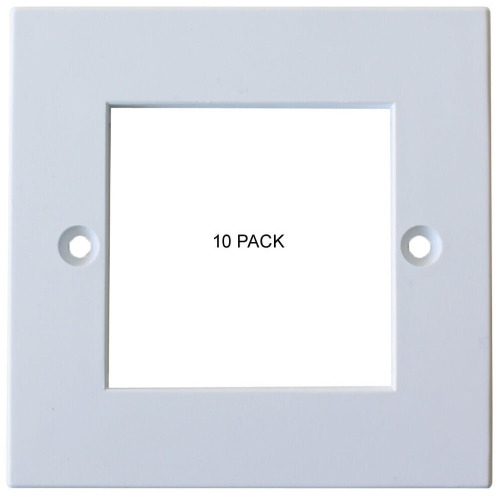 10 PACK Double 2x Gang EURO MODULE Modular Wall Face Plate Frame Tidy 25x50mm