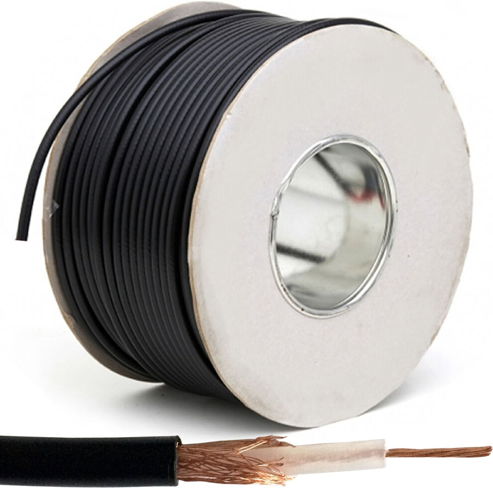 Loops 100M Rg58u Pure Copper Coaxial Coax Cable 50 Ohm Ofc Sma Wifi Router Dab Radio