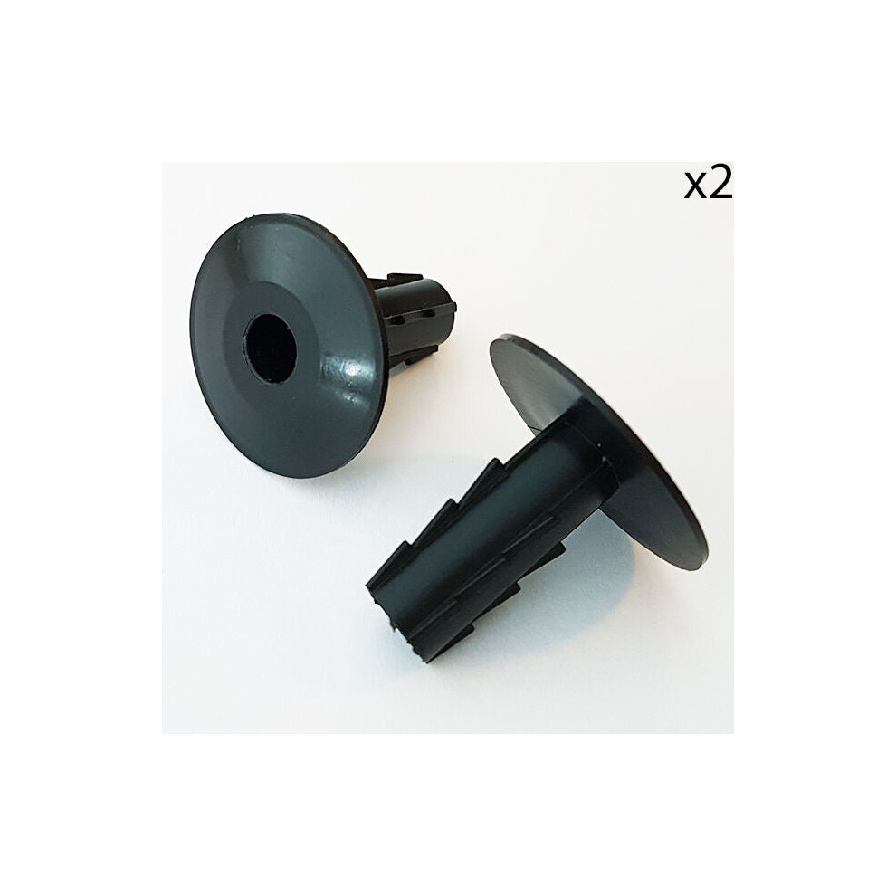 2x 8mm Black Single Cable Bushes Feed Through Wall Cover Coaxial Sat Hole Tidy