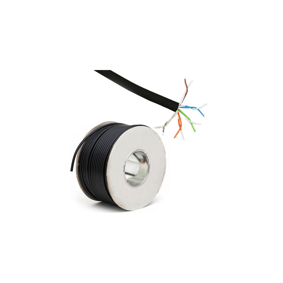 100M Outdoor Telephone Communication Cable 5 Pair 10 Core Bt Wire Reel Black 5055538193552