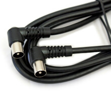 4m TV Aerial Coaxial Cable Right Angle Coax Male to Plug Lead 90 Degree TV