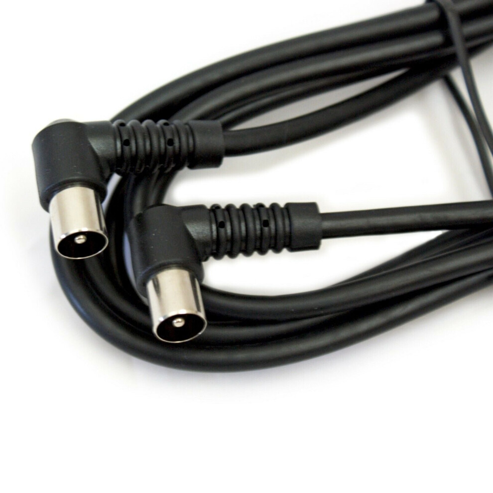 4M Tv Aerial Coaxial Cable Right Angle Coax Male To Plug Lead 90 Degree Tv 5055538107344