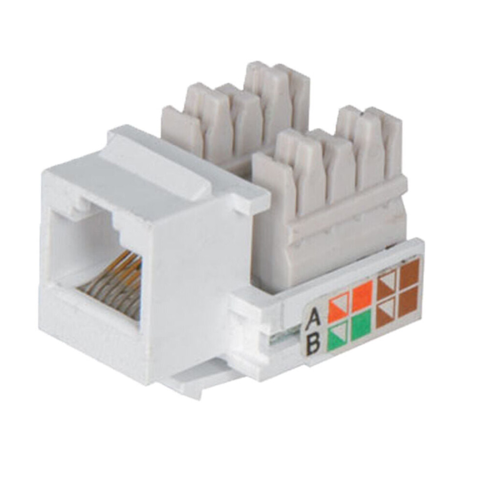 Rj45 Idc Network Keystone Jack Module Cat5 & Cat6 Ethernet Plastic Lan Connector 5055538194078