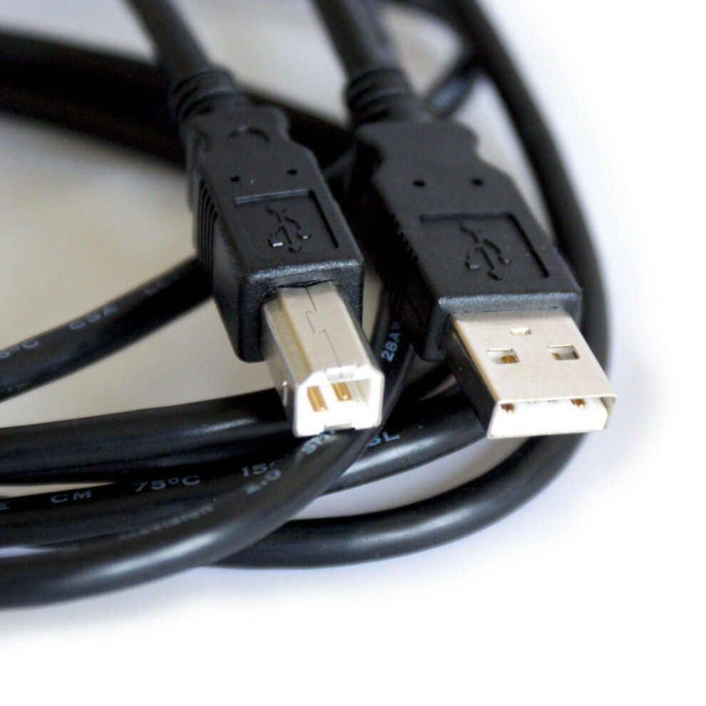 5m USB A Male to Type B Plug Cable High Speed Computer to Printer Fax Lead 2.0