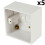 Loops 5x 47mm Deep Single Plastic Surface Mounted AV HDMI Back Box 1 Gang Wall Outlet 1