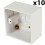 Loops 10x 47mm Deep Single Plastic Surface Mounted AV HDMI Back Box 1 Gang Wall Outlet 1