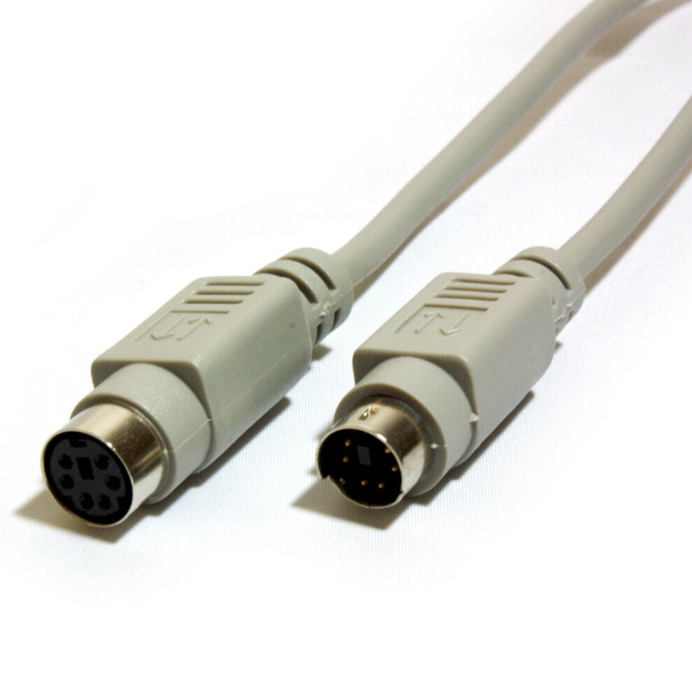 Loops 5M 6 Pin Mini Din Male To Female Extension Cable Mouse & Keyboard Ps/2 Ps2 Lead