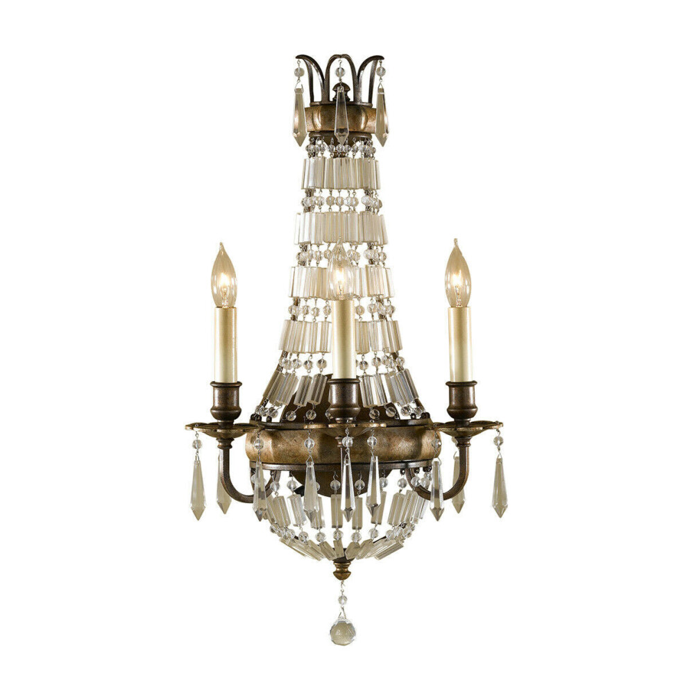 Loops 3 Bulb Wall Sconce Oxidized British Led E14 60W Bulb Light/Bronze