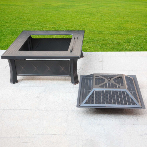 Outdoor Multifunctional Fire Pit Garden BBQ Camping Barbecue 2