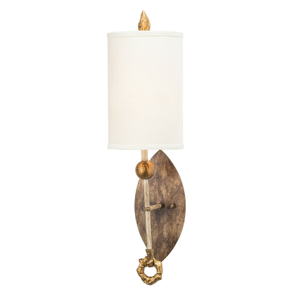 Loops Wall Light Sconce Gold Cream And Putty Led E27 60W Bulb