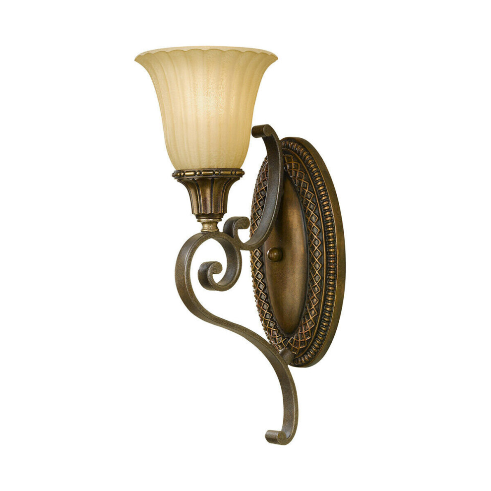 Loops Wall Sconce Firenze British Led E27 60W Bulb Light/Gold/Bronze