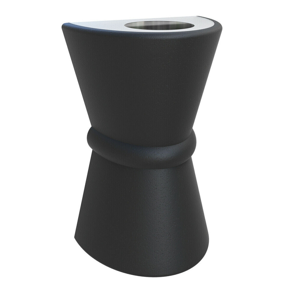 Outdoor IP44 Twin Wall Light Sconce Up & Down Light Black LED E27 60W