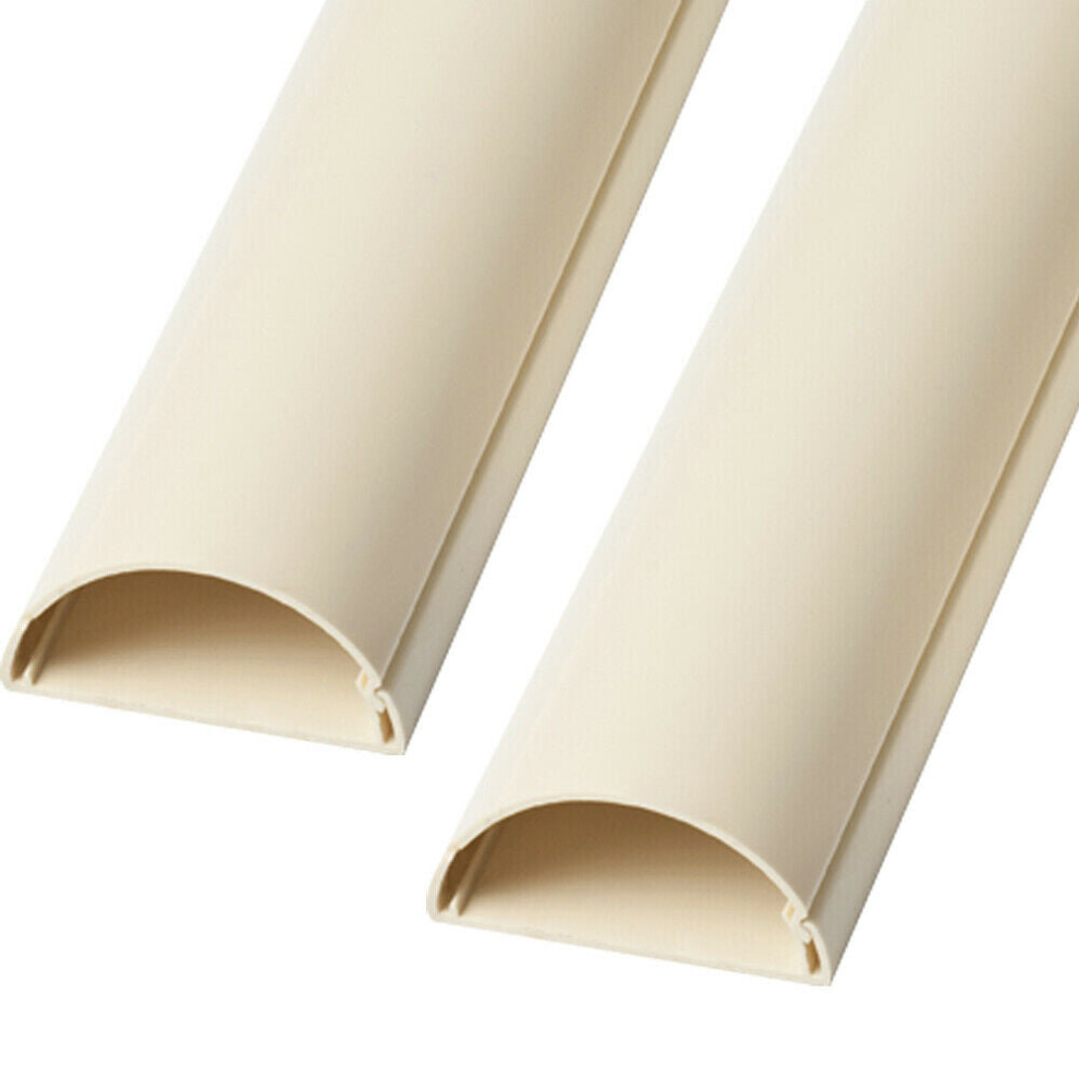 2X 1M (2M) 16Mm X 8Mm Magnolia Speaker Cable Trunking Conduit Cover Av Tv Wall 5055538196133