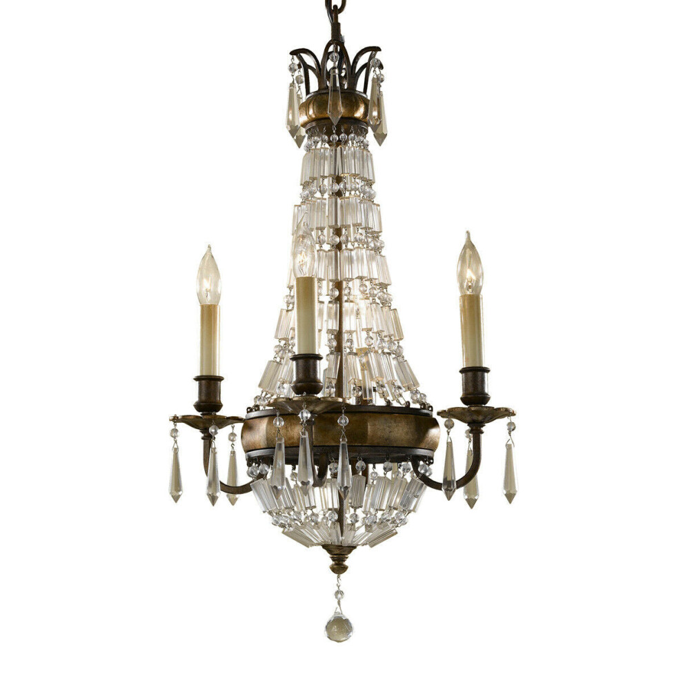 Loops 4 Bulb Chandelier Light Oxidized Bronze British Bronze Led E14 60W