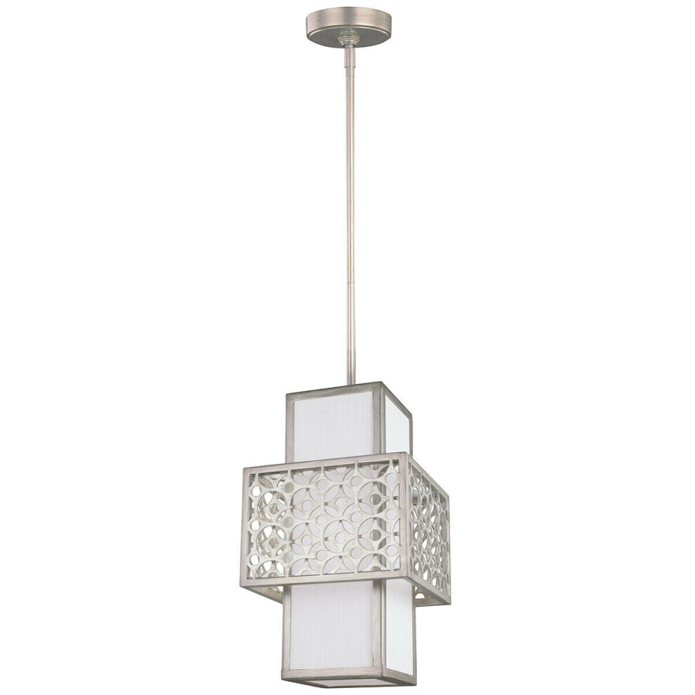Loops 1 Bulb Ceiling Pendant Light Fitting Sunrise Silver Led E27 60W Bulb