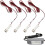 Loops ROUND LED Plinth Light Kit 4x WARM WHITE Spotlights Kitchen Bathroom Floor Panel 1