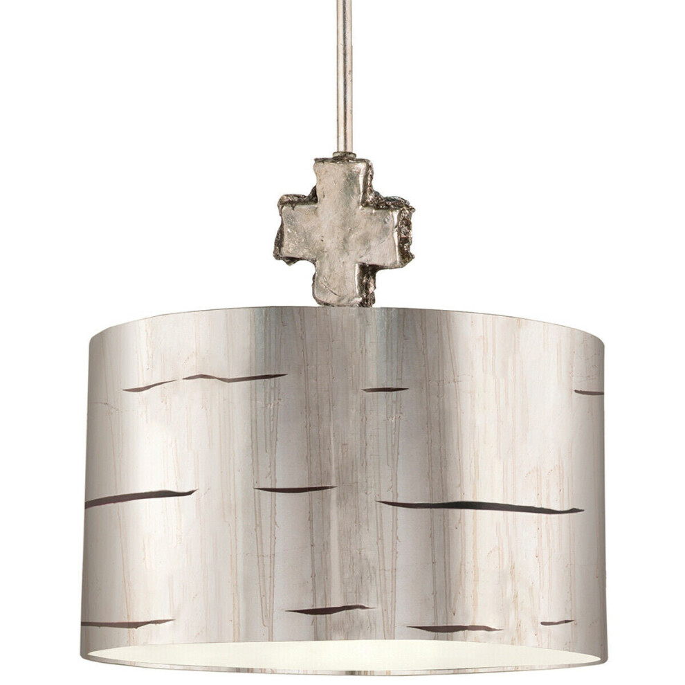 Loops 1 Bulb Ceiling Pendant Fitting Aged Led E27 100W Bulb Light/Silver