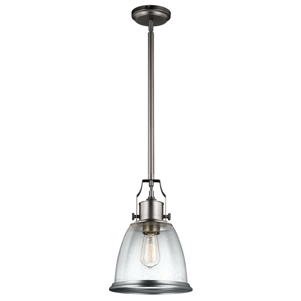 Loops 1 Bulb Ceiling Pendant Light Fitting Satin Nickel Led E27 75W Bulb