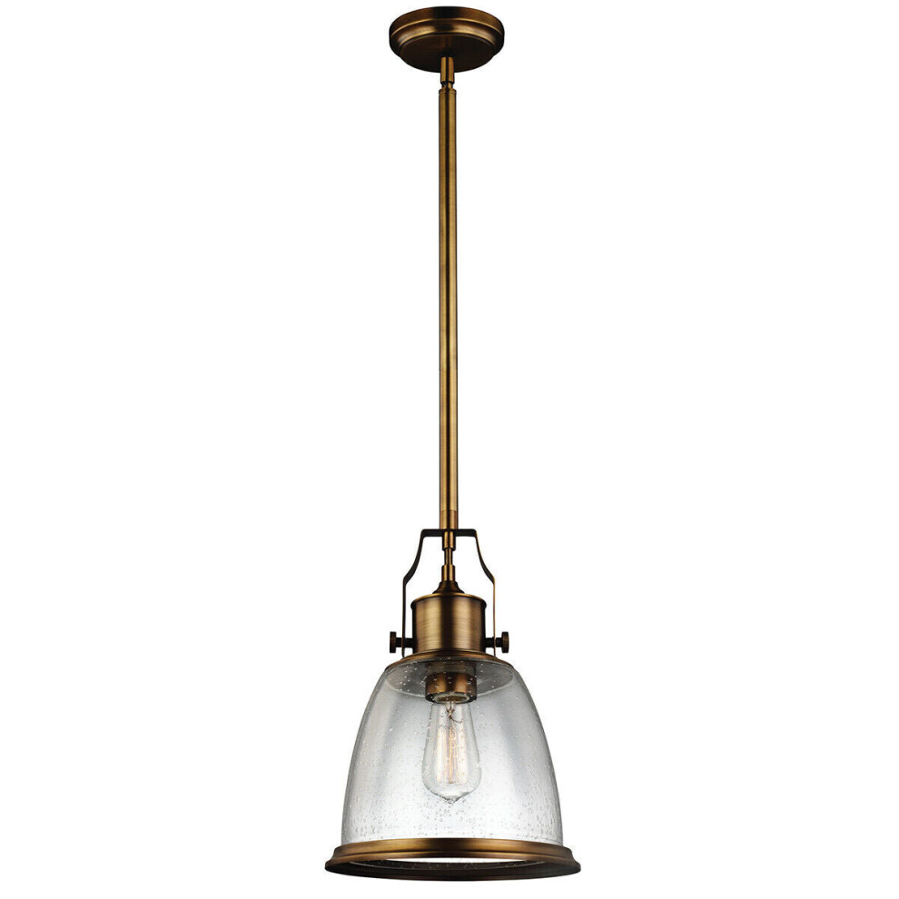 Loops 1 Bulb Ceiling Pendant Fitting Aged Brass Finish Led E27 75W Bulb Light