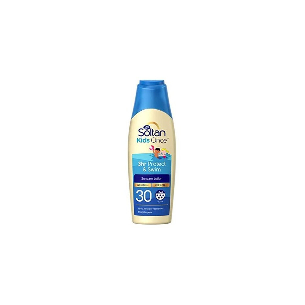 Boots Soltan Soltan Once Kids 3Hr Protect & Swim Lotion Spf30 200Ml