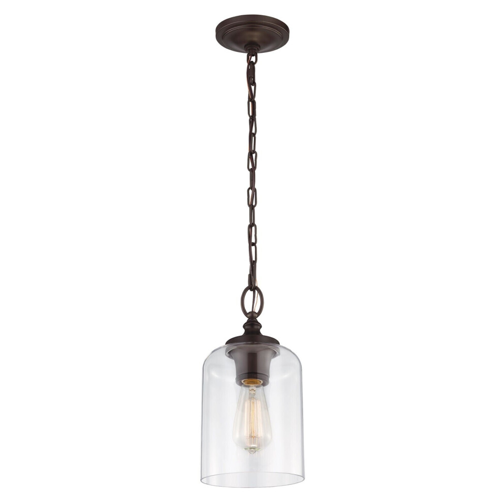 Loops 1 Bulb Ceiling Pendant Fitting Oil Rubbed Led E27 60W Bulb Light/Bronze