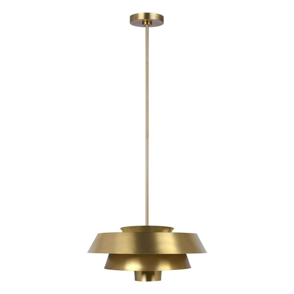 Loops 1 Bulb Ceiling Pendant Fitting Burnished Brass Led E27 60W Bulb Light