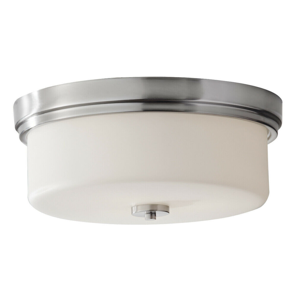 Loops 3 Bulb Flush Light Low Ceiling Polished Chrome Led E27 60W Bulb
