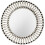 Loops Mirror Large Contemporary Black Circular Frame Thick Silver Spokes Black Silver 1