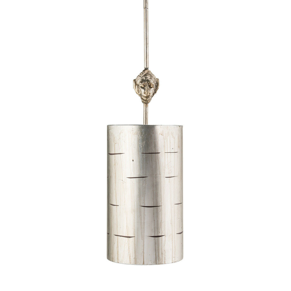 Loops 1 Bulb Ceiling Pendant Light Fitting Aged Silver Led E27 100W Bulb