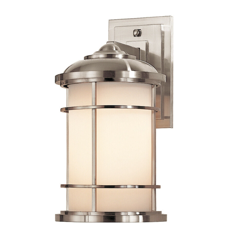 Outdoor IP44 Wall Light Sconce Brushed Steel LED E27 60W Bulb External d00821-image-OPC-P8WKBM5-NEW