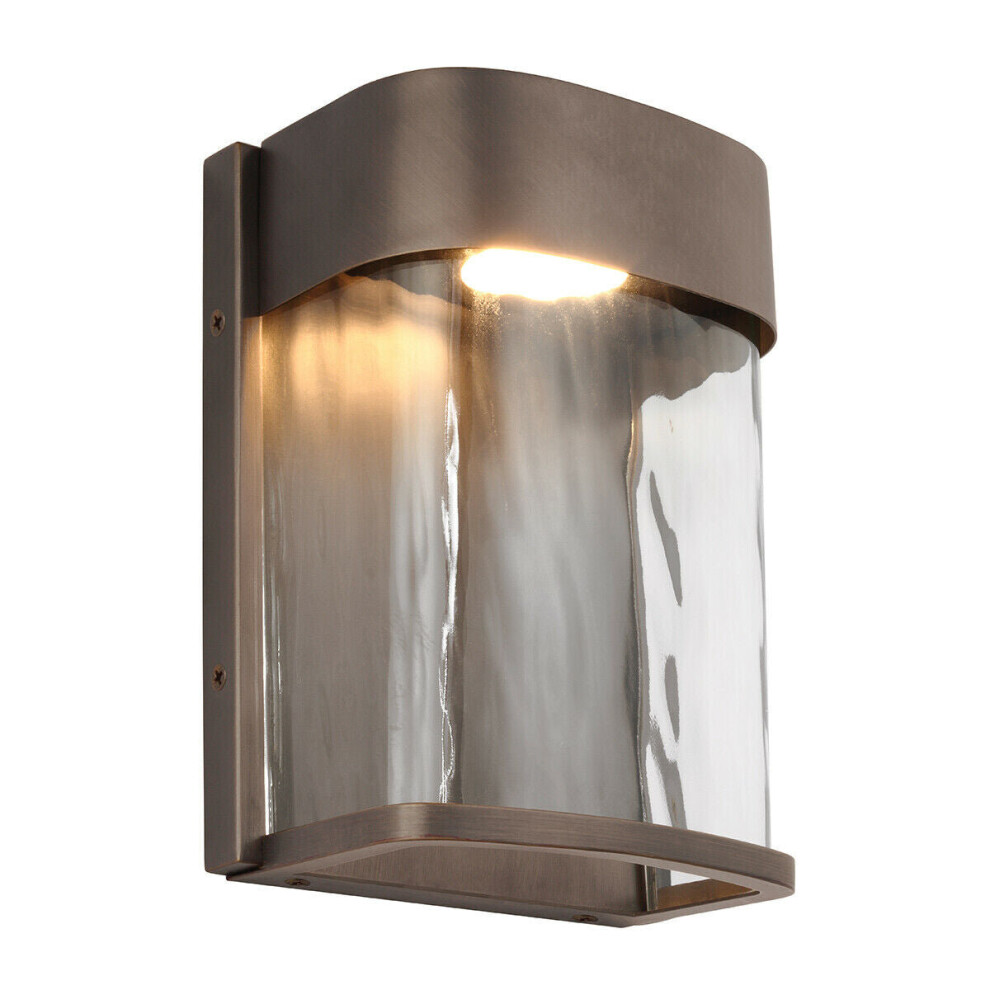 Loops Outdoor Ip44 Wall Sconce Antique Led 14W Bulb External D00621 Light/Bronze