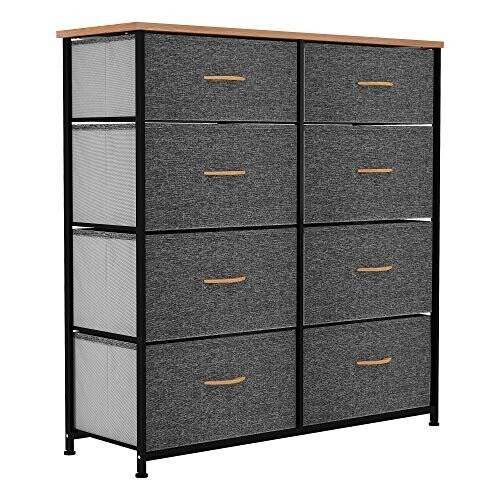 YITAHOME Chest Of Drawers, Cationic Fabric 8-Drawer Storage Organizer ...