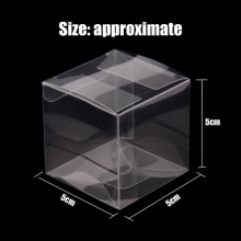 200 Wedding Favor Box Sweet Transparent PVC Cube Cake Gift UK