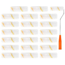 Mini Roller Brush 20Pcs Paint Roller Kit, Paint Roller Set, Mini Roller Kit + 1Pcs Paint Roller Handle for Home Wall Ceiling Decoration Reno